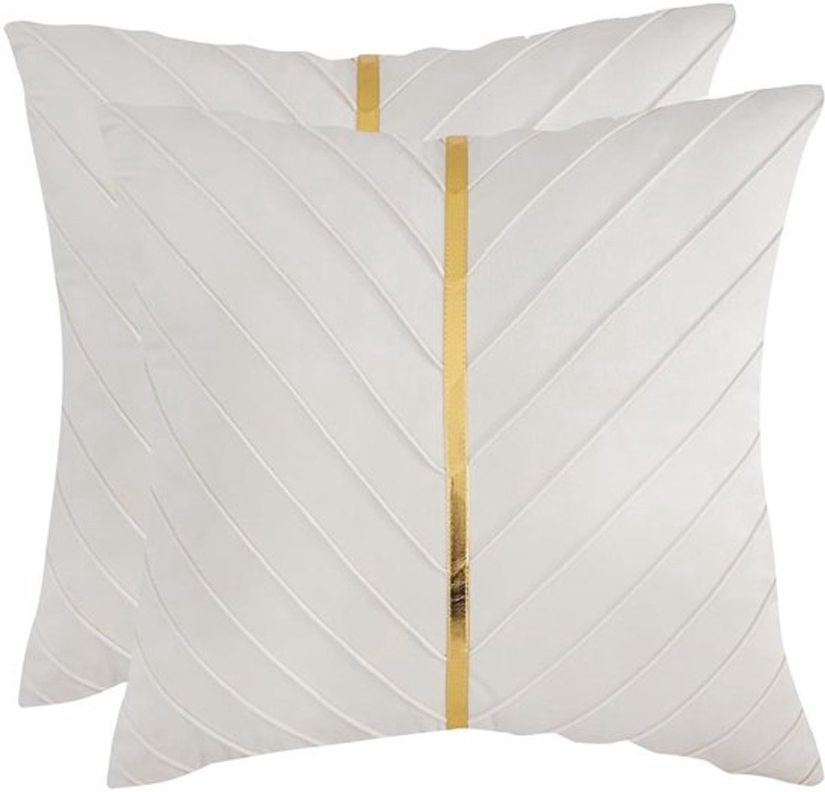 Fluwelen Kussenslopen - Luxe en Zacht - Set van 2 - Goudkleurig