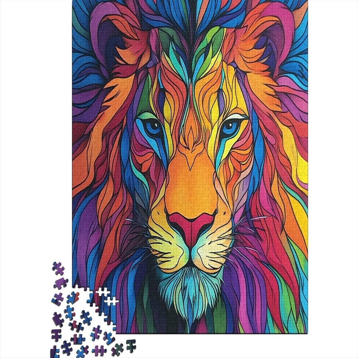 Kleurrijke Dieren Puzzel - Legpuzzel Volwassenen - Ontspanning Thuis - Unieke Vormen - 1000 Stukjes - Veelkleurig