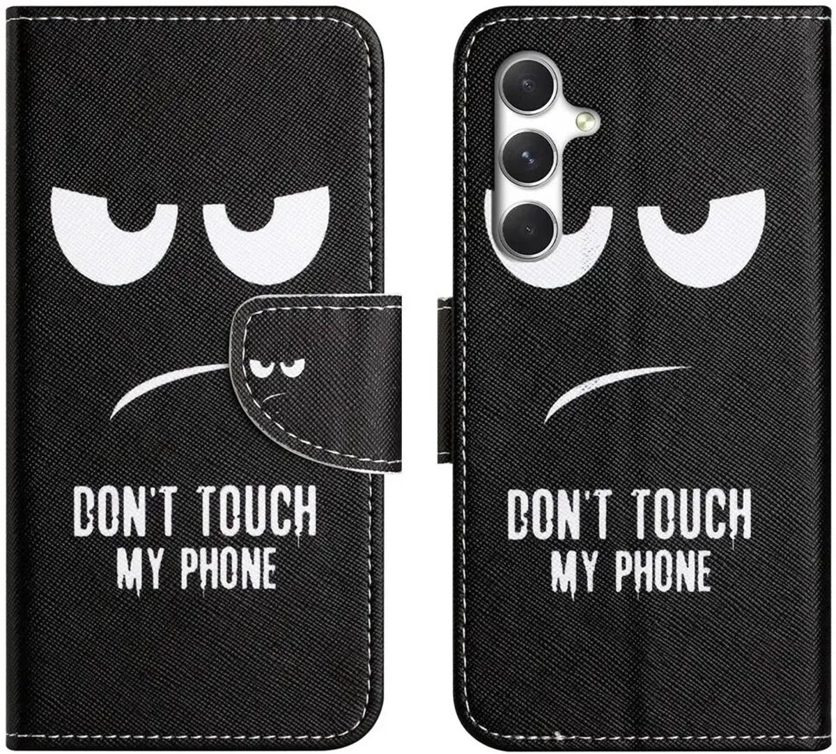 Hoesje Geschikt voor Samsung Galaxy A27 | Portemonnee Book Case | Beschermhoes | Magneet Sluiting | Dont Touch My Phone