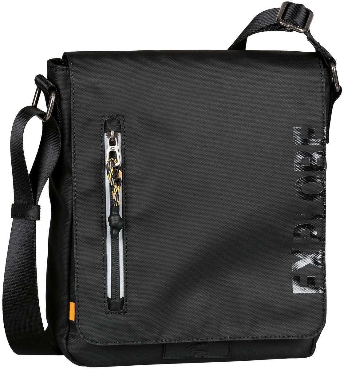 camel active schoudertas Explore Flap Bag Top Zip Black zwart