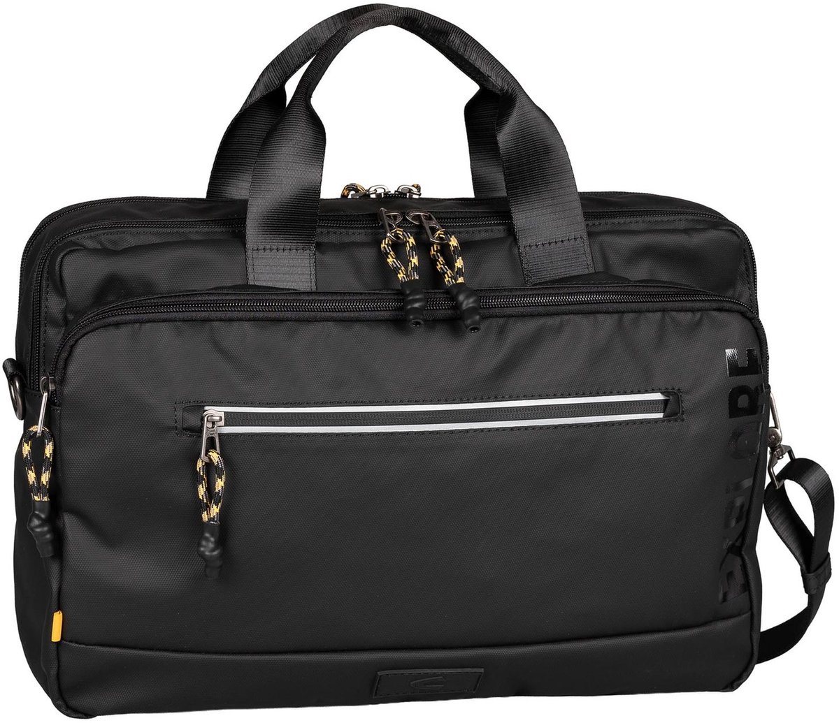 camel active business tas schoudertas met laptopvak Explore Business Bag Black zwart