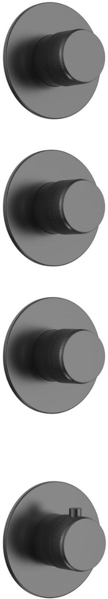 ALONI Stria afbouwdeel douchemengkraan – 3-weg – thermostatisch – gunmetal