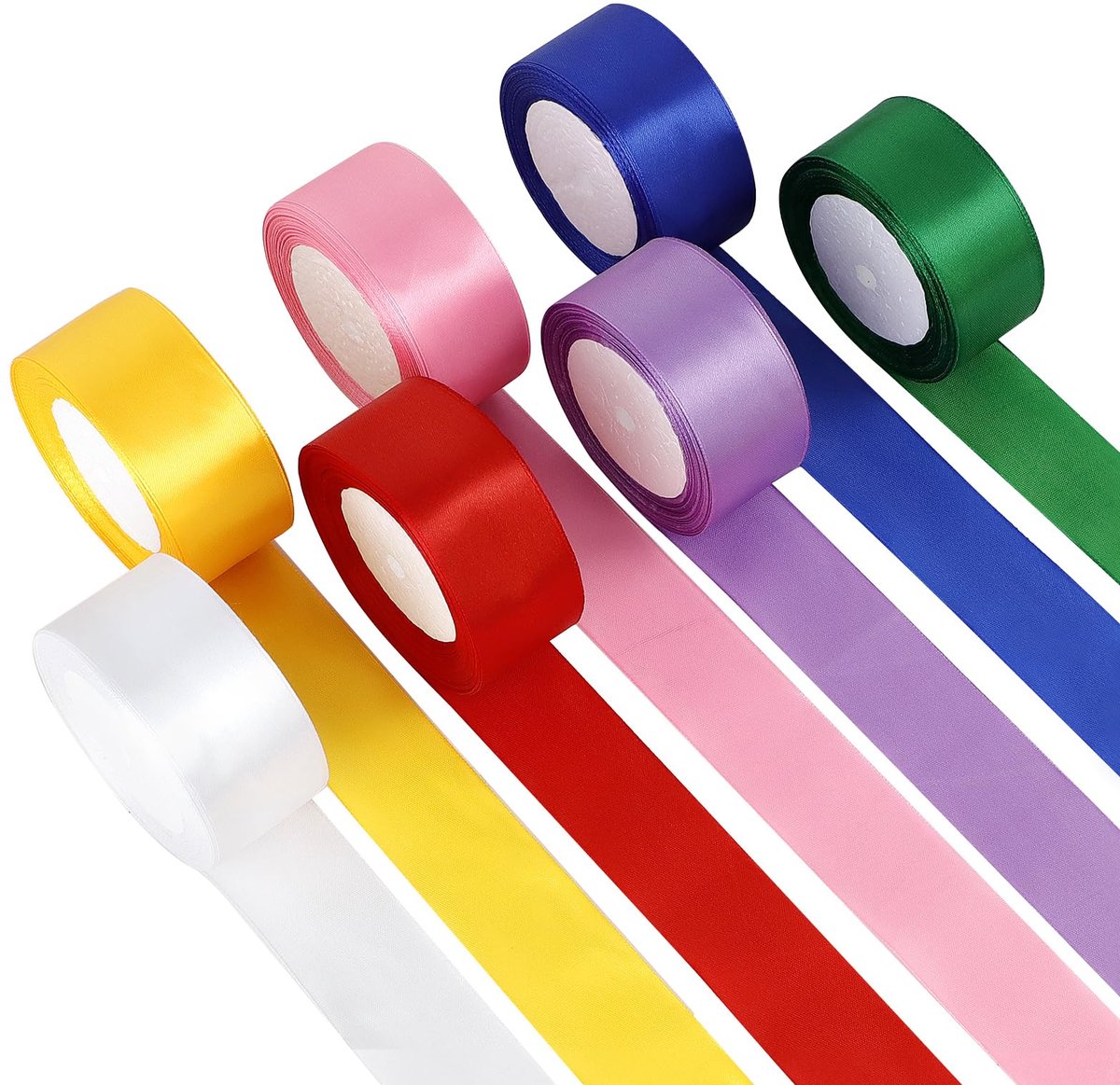 lint, 40 mm, 7 kleuren, linten voor geschenkverpakkingen, dubbelzijdige linten, kerstlint, cadeaulint voor bruiloft, haarband, knutselen, ballonnen, strikken, Valentijnsdag, feestdecoraties