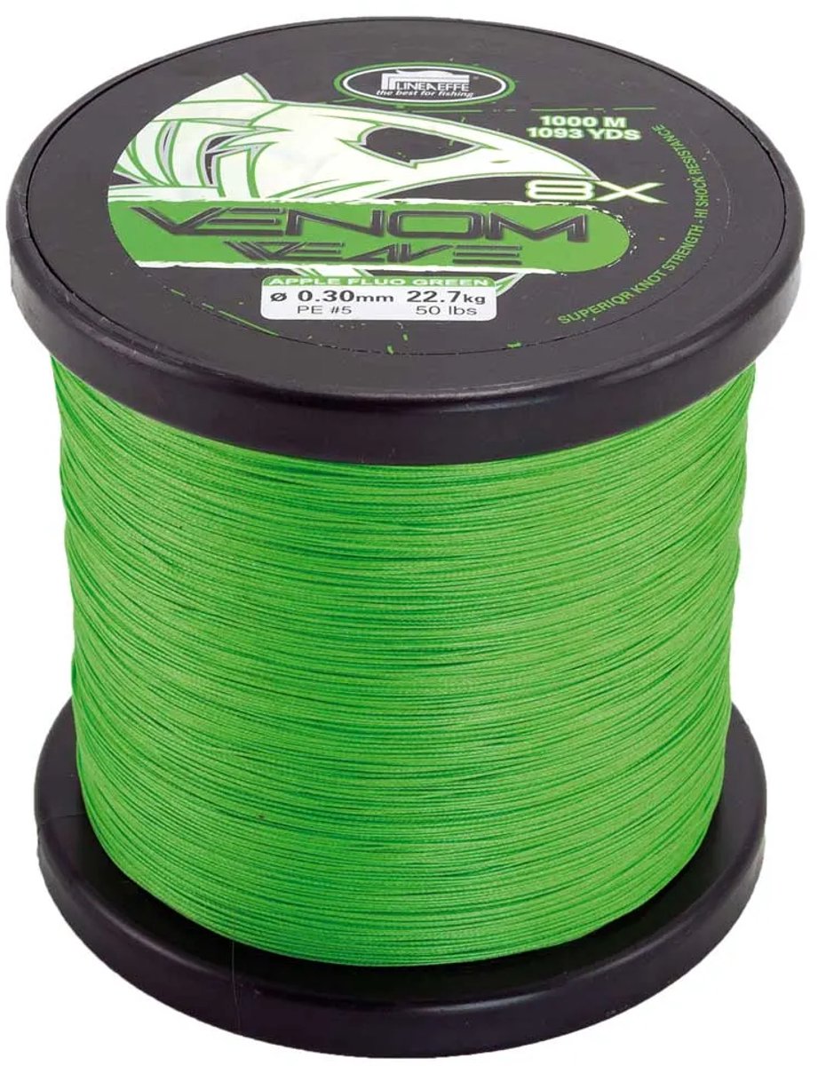 Lineaeffe Venom 8x Gevlochten Vislijn 1000 M Groen 0.250 mm