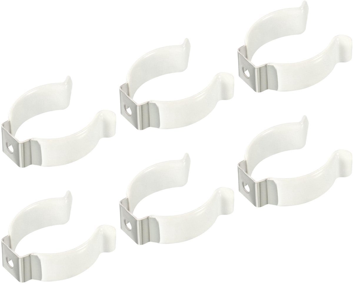 sourcing map 6 stuks T10 U-clips LED tl-buizenhouder Montagehouder Accessoires Led Strip Bevestigingsklemmen