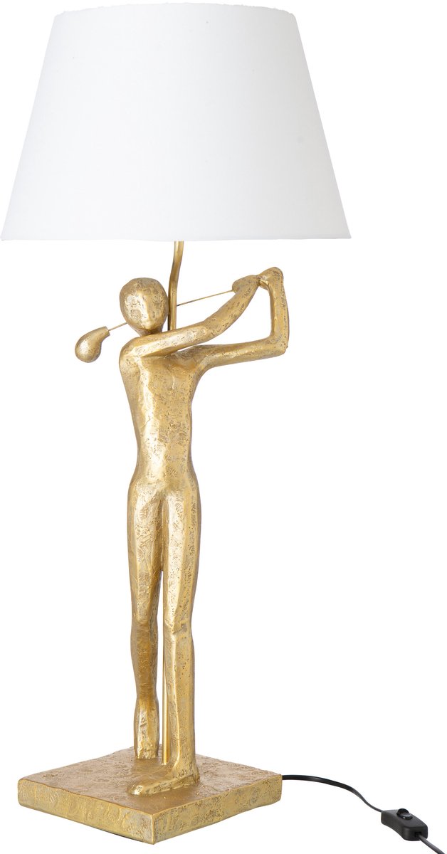 J-Line Tafellamp golfer - hars - goud
