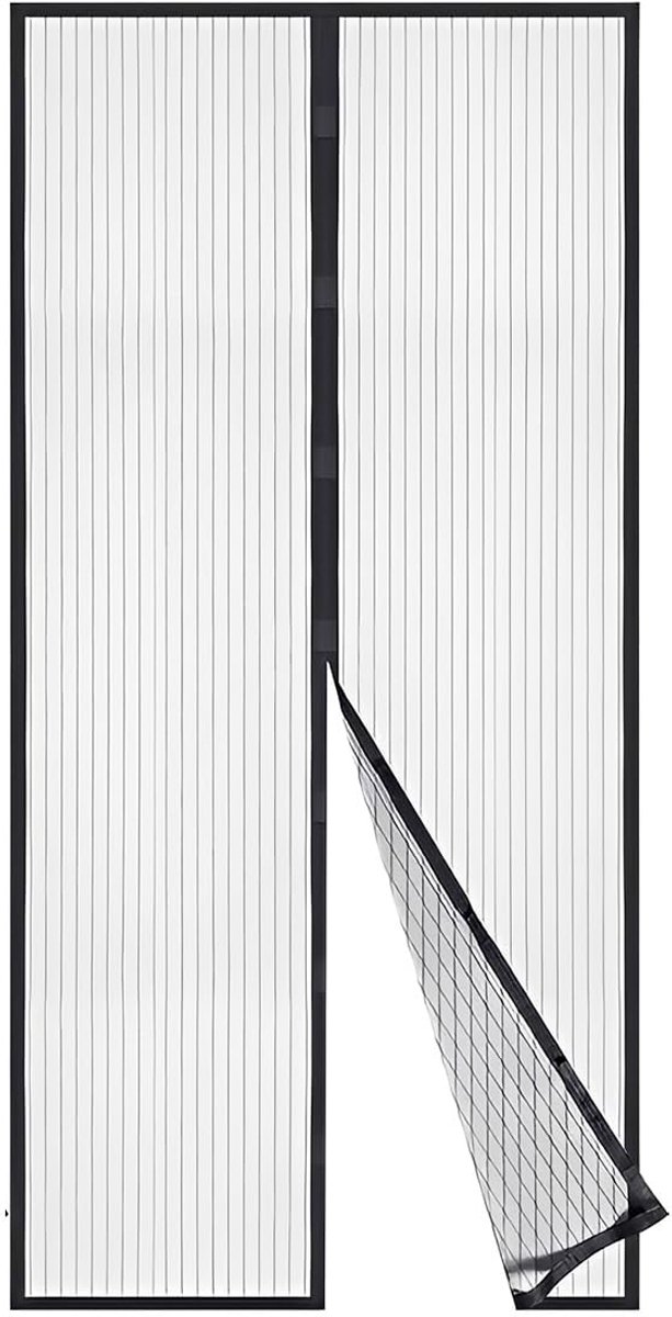 Vliegengaas voor deur, magnetisch, 80 x 210 cm, vliegengordijn, sluit automatisch, dun en duurzaam net