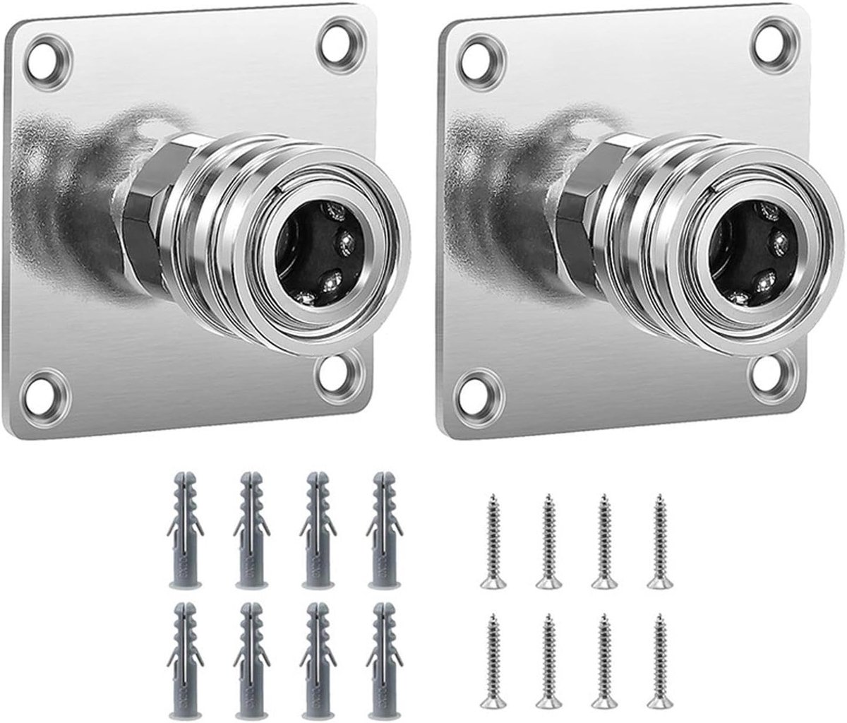 Hogedrukreiniger Accessoirehouder - Schuimsproeier Rek - Werkruimte Organiseren - Duurzaam Metaalontwerp - Set van 2 - Zwart