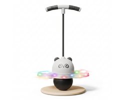 Jojoy - Pogo Ball met Handvat - Springbal & Balansbal voor Kinderen - Stuiterbal met Verlichting - Buitenspeelgoed & Binnenspeelgoed - Zwart - HOPLINKA