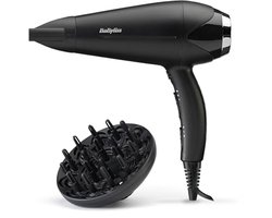 BaByliss Turbo Smooth 2200 Fohn - Ionische Anti-Pluis - Föhn met diffuser (150mm) - 2200 Watt - Haardroger - Coolshot - D572DE