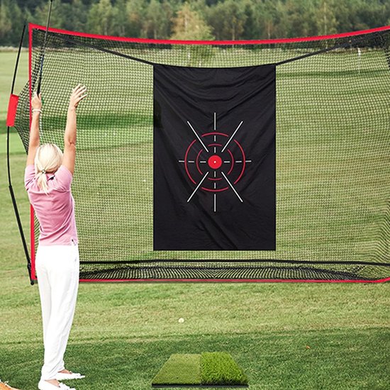 Golf Oefen Net - Sport Hulp - Vaardigheid Verbeteren - Snel Te Installeren - 150x100cm - Zwart van GOLF — afbeelding 2