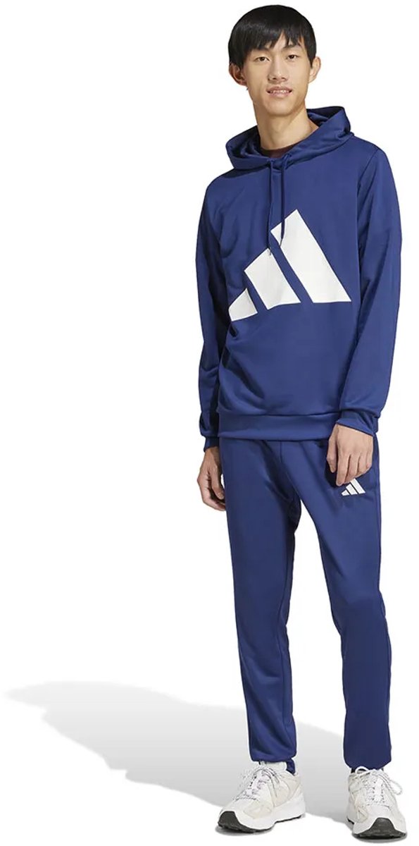 Adidas Sportswear Big Logo French Terry Trainingspak Regular Man Blauw