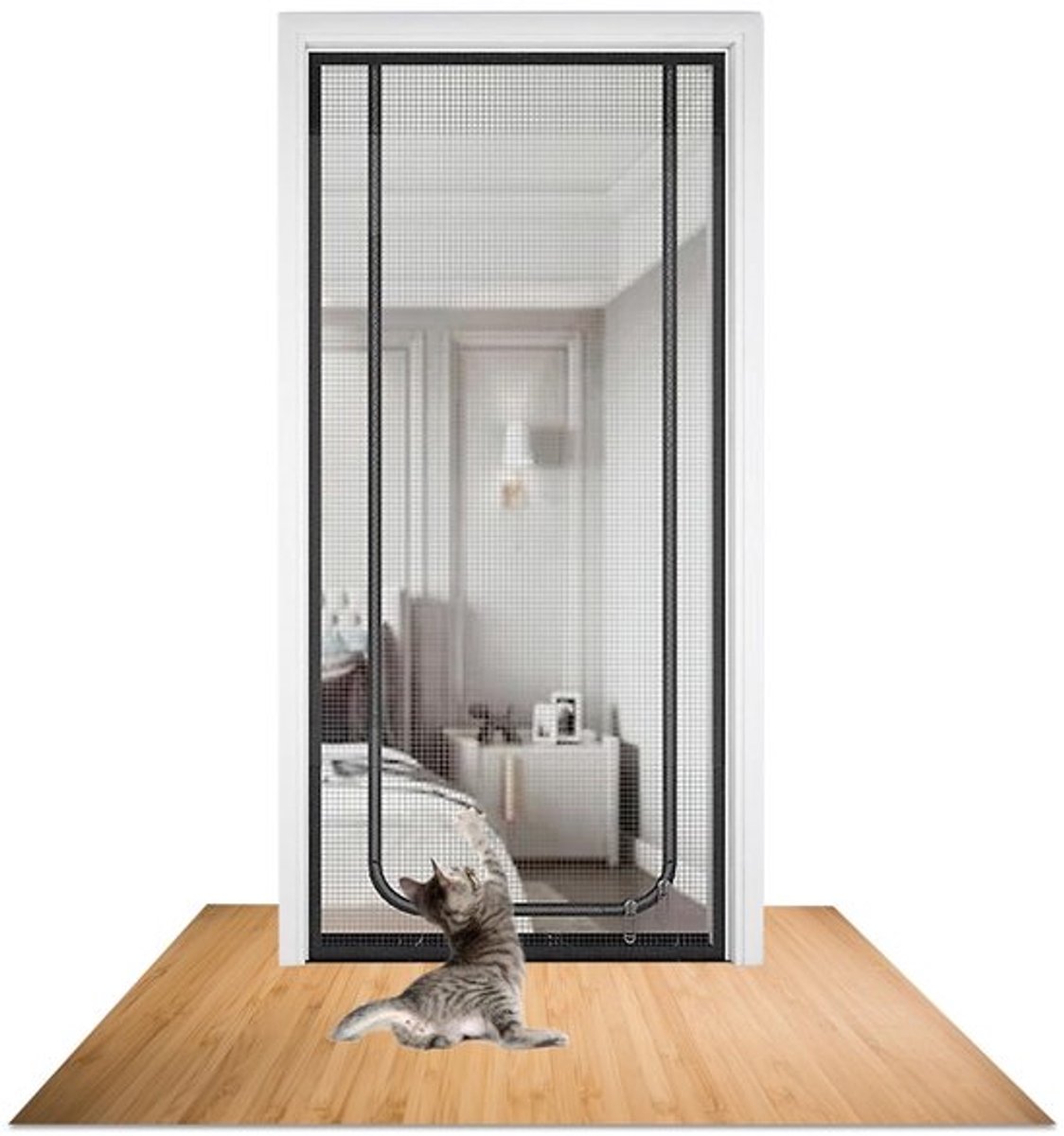 Huisdieren scherm met kattengaas voor insectenbescherming
