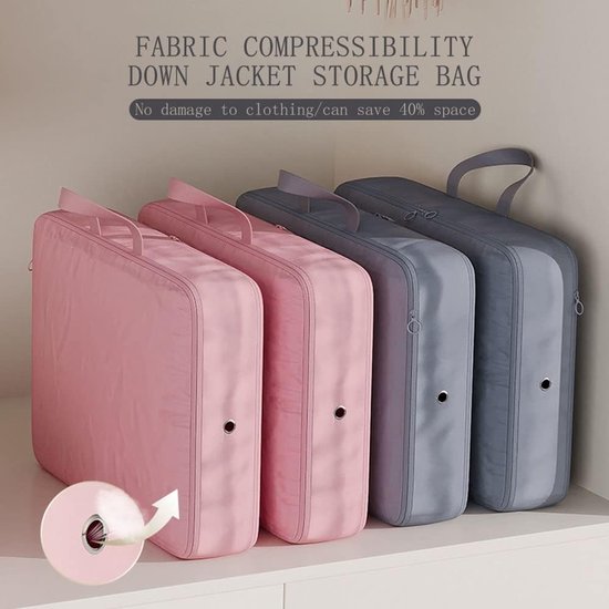 Reis Opbergzak - Kleding Organizer - Koffers Inpakken - Ruimtebesparend Ontwerp - Large Size - Beige — afbeelding 5