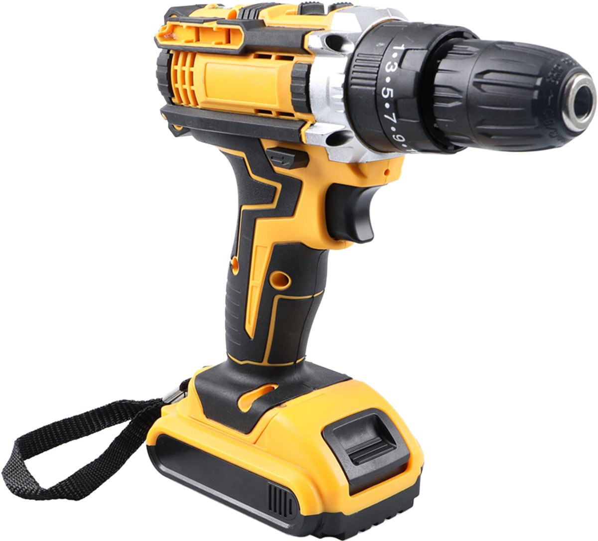 Accuboormachine 21V Set – Draadloze Boormachine met 2 Accu's, Snellader, 45 Nm Koppel, Sleutelloze Boorkop en 24-Delige Accessoireset