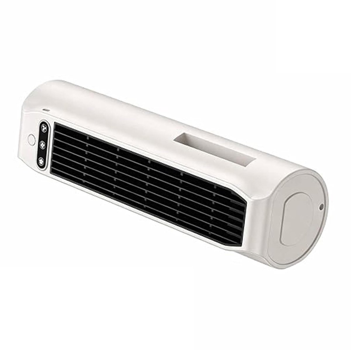 LISM-Draagbare tafel-/plafondventilator en USB-tafelventilator, draadloos, 3 instelbare snelheden, stille koeling, geschikt voor thuis, kantoor, slaapkamer en bureau (wit, 1 stuk).