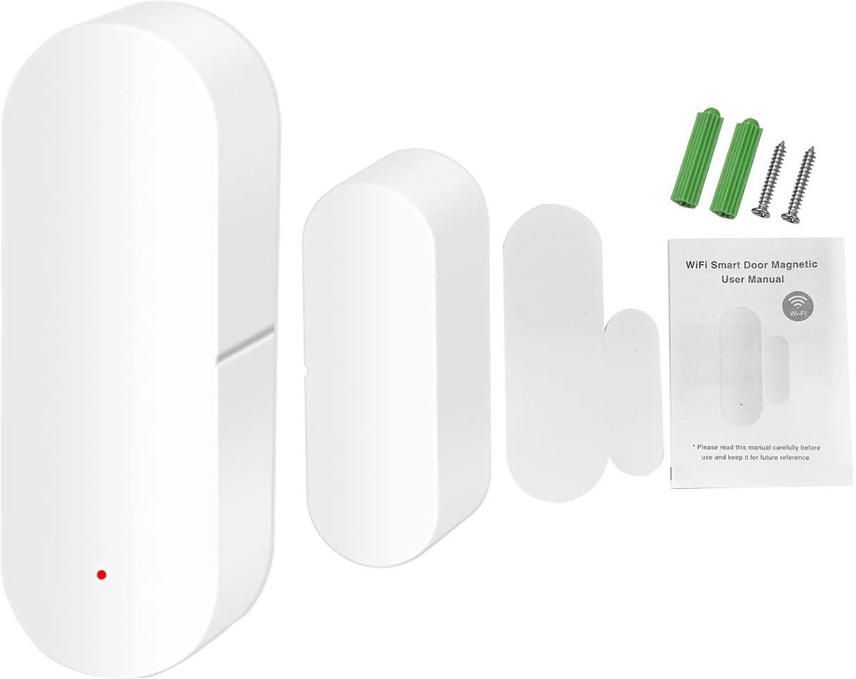 Slimme Deurraamsensor - Magnetisch Alarm - Huis Beveiligen - App Meldingen - 15 Mm Detectie - Wit