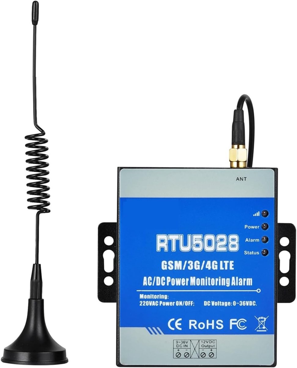 Stroom Status Alarm - Stroomuitval Melder - Stroom Bewaken - SMS Waarschuwing - 10 x 10 x 10 mm - Zwart