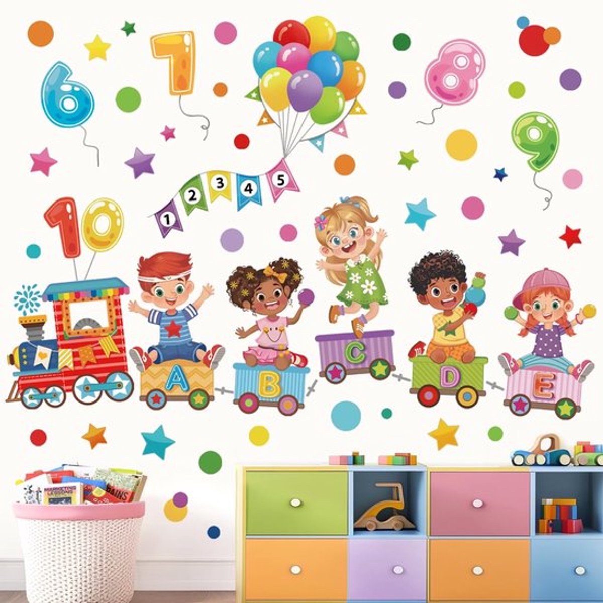 NTHProducts - Wandstickers - Kinderkamer Decoratie - Eenvoudig aan te brengen