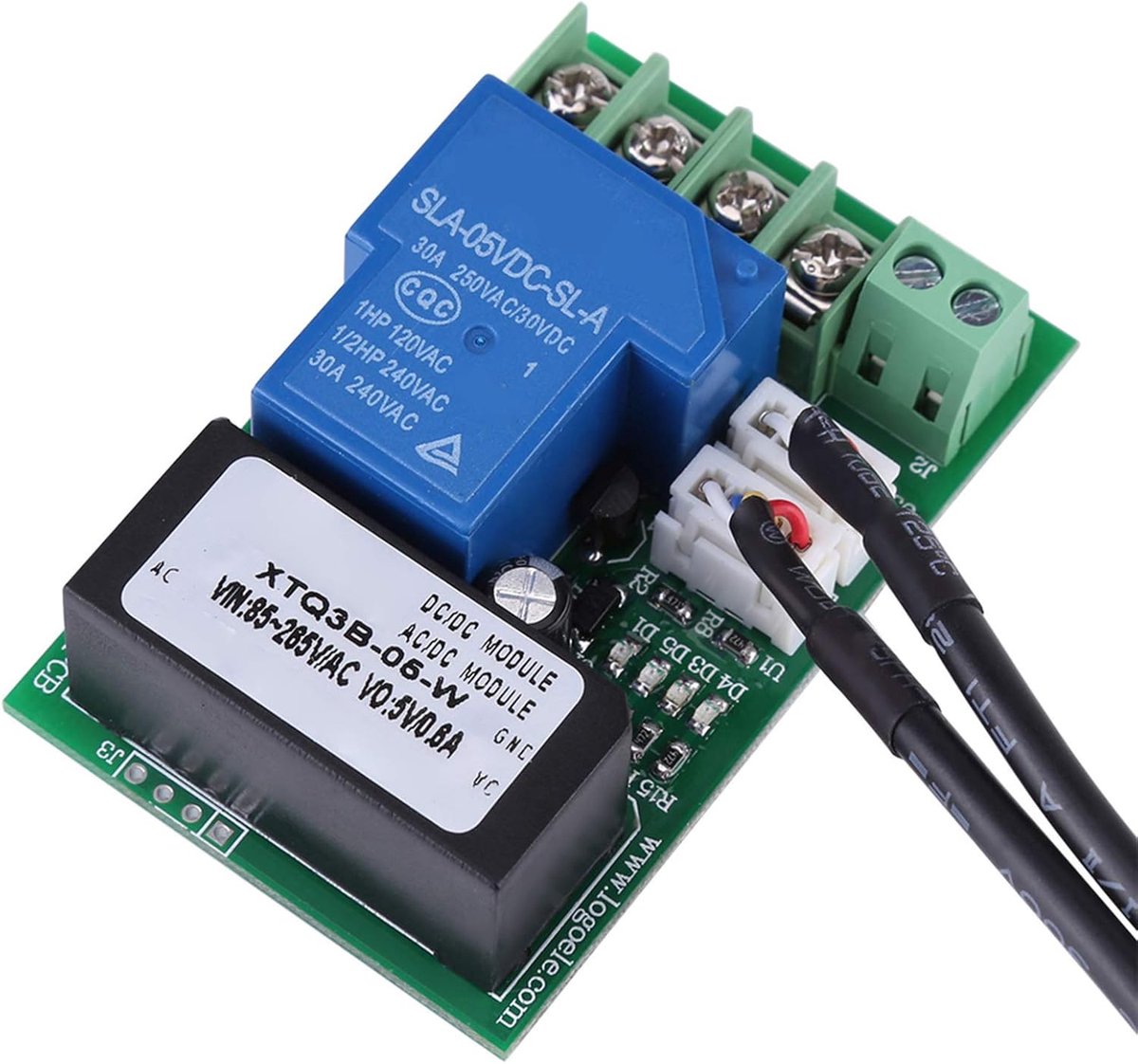 Niveauregelaar Module - Watersensor Relais - Automatisch Watervullen - Dubbele Sonde Infrarood - 16 x 12 x 2 cm - Grijs
