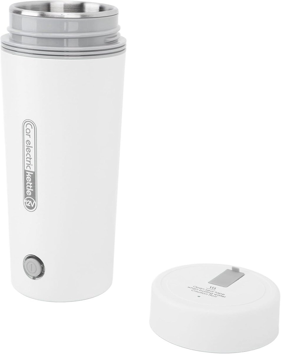 Draagbare Waterkoker Reis Waterkoker Onderweg Koken Snelle Verwarming 350 Ml Wit
