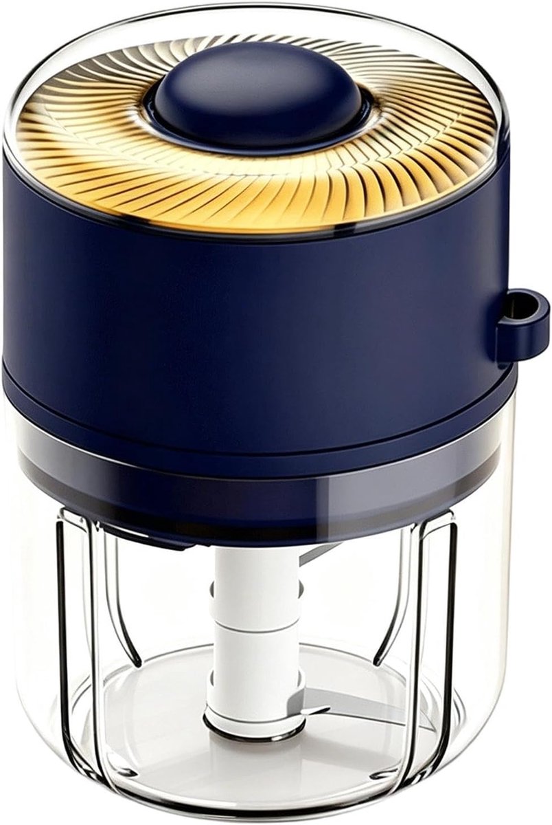 Keukenmachine Mini hakmolen Eten bereiden Draadloze flexibiliteit 350 ml Blauw