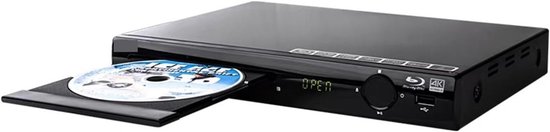 Blu-ray speler - DVD CD speler - Films kijken - 1080P HD output - 280x200x38mm - Zwart — afbeelding 5
