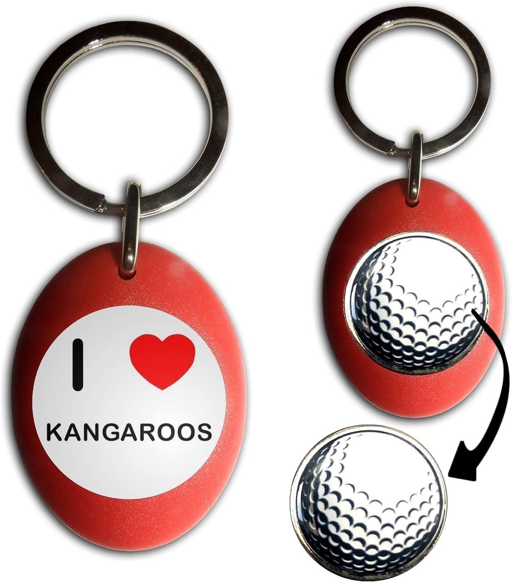 Golfbal Marker - Sleutelhanger Accessoire - Golfbaan Gebruik - Magnetische Behuizing - 25mm Token - Rood