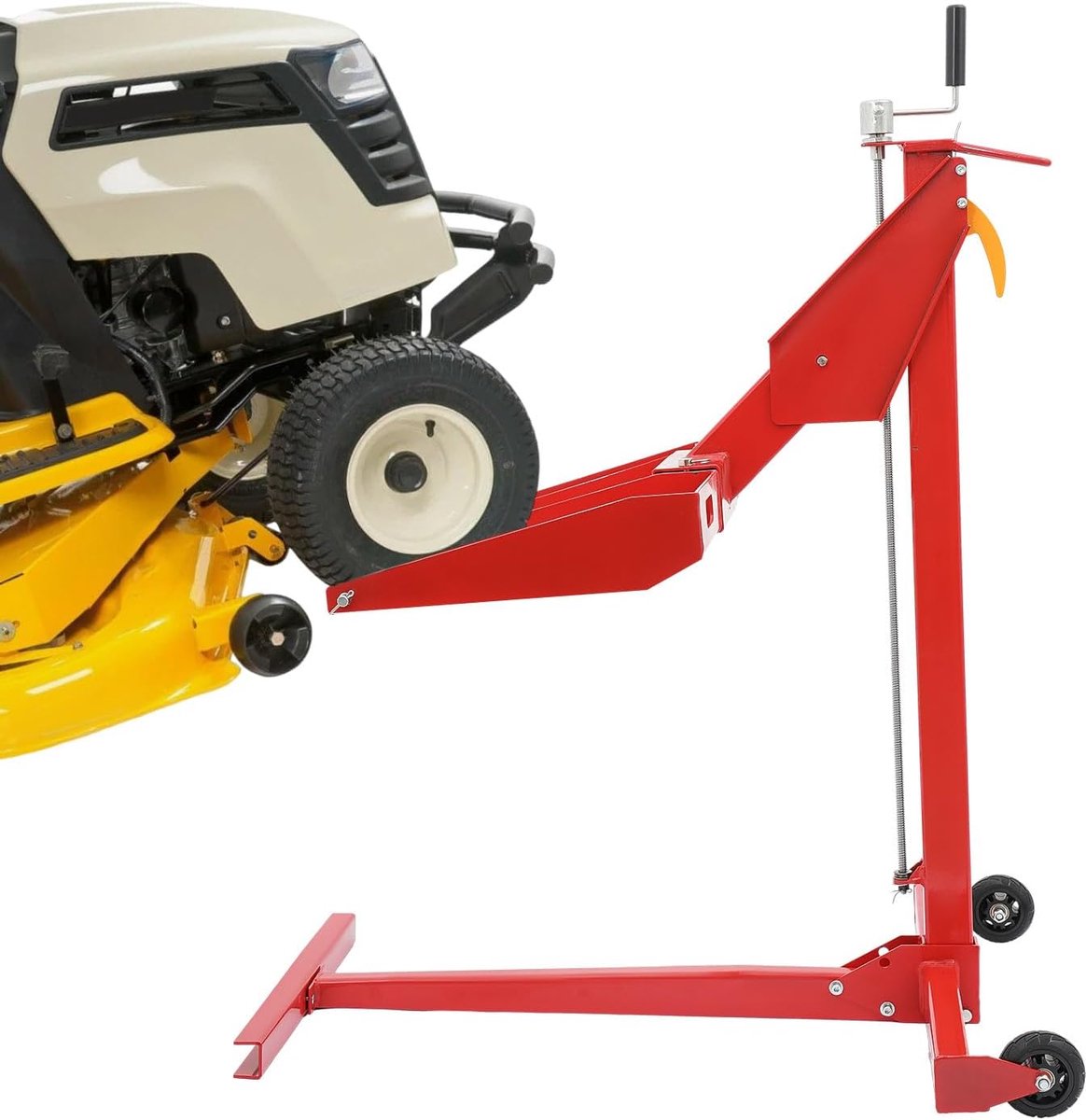 Grasmaaier Hefbok - Hefplatform Lift - Onderhoud Gazon - Telescopisch Ontwerp - 450 Lbs Capaciteit - Zwart Rood