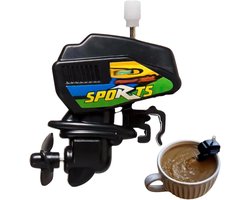 Koffie Roerder - Drank Mixer - Koffie Maken - Boot Motor Ontwerp - 6.5 cm - Zwart