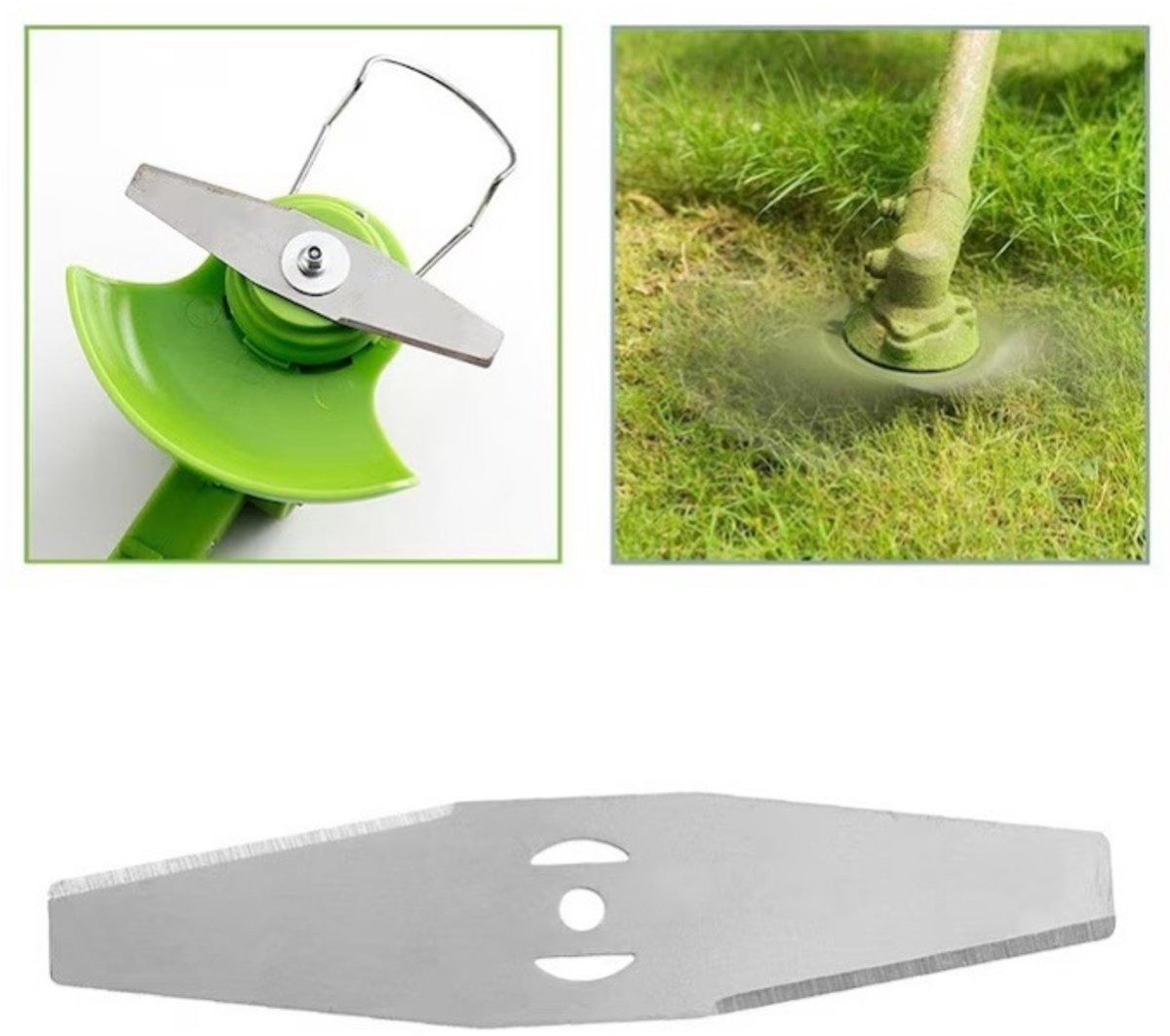 Kraftverdia Grasmaaier Messen Set – 8-delige Set met 1 Zaagblad, 2 Stalen Messen en 5 Kunststof Messen – Accessoires voor Accu Bosmaaier en Grastrimmer – Voor Gras, Onkruid en Struiken – foto 3