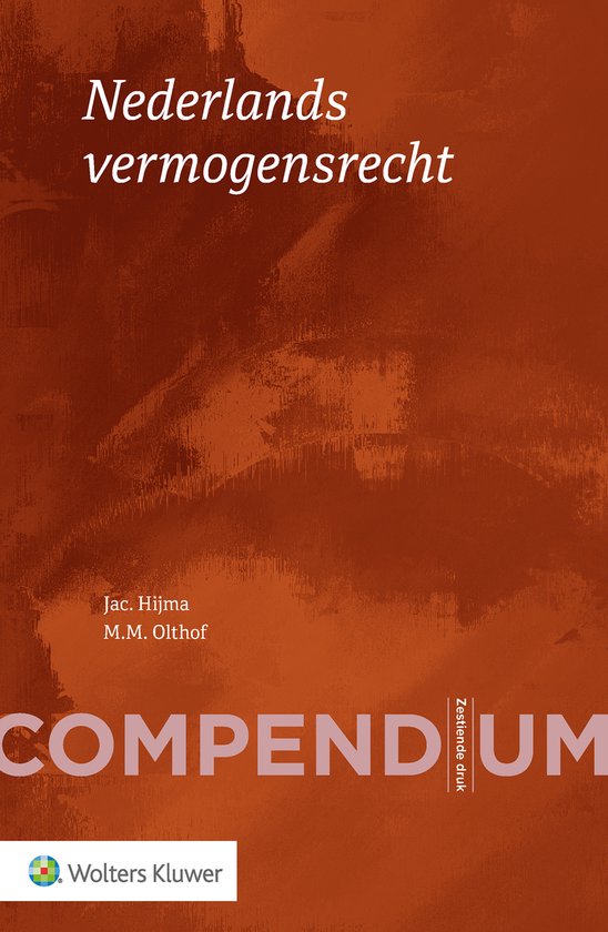 Boekomslag met de titel "Nederlands vermogensrecht" en "Compendium".