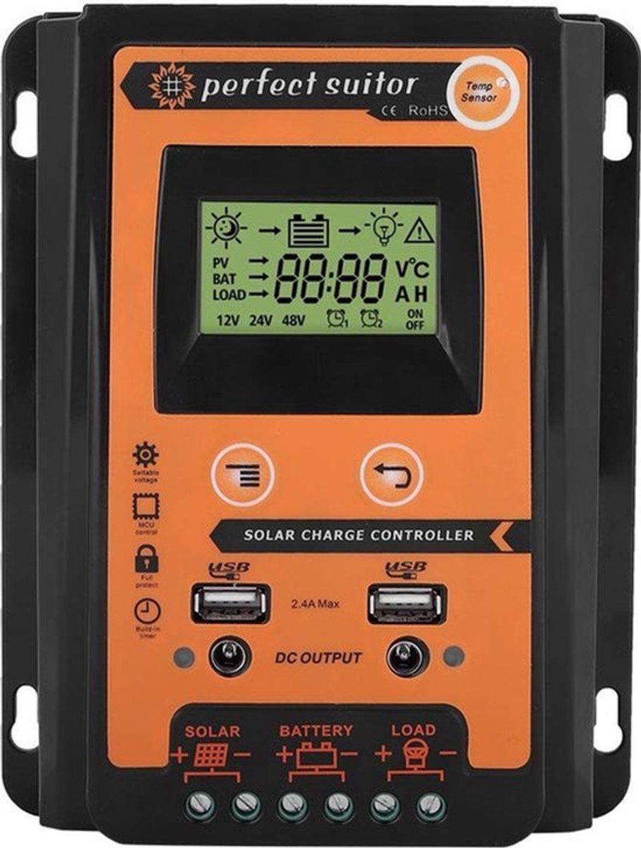 Oranje LCD-display charge controller 30A Shopcentral