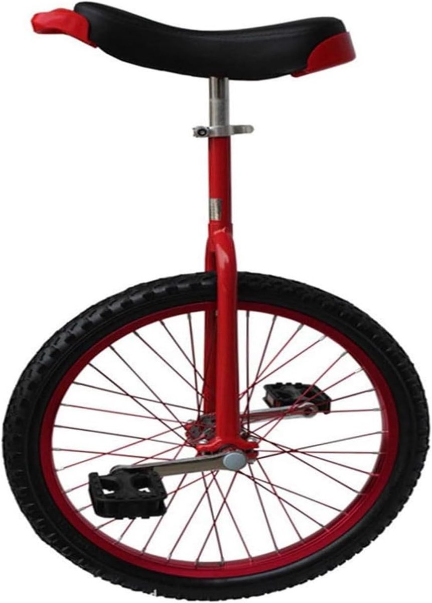 Eenwieler Monowiel Buitensport Verstelbaar zadel 20 inch Rood