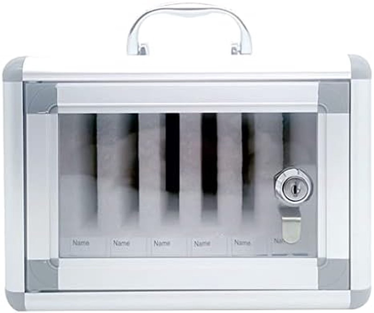 Telefoonkluis - Opbergkastje - Veilig Opbergen - Aluminium Legering - 6 Vakjes - Zilver