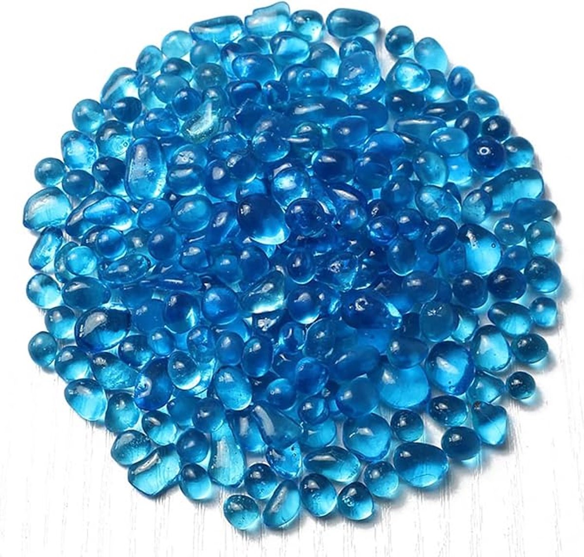 Aquariumgrind - Onregelmatige scherven zeeglas - Bodembedekking Steentjes Gekleurd- voor Vissenkommen & Aquariums, Terrariums, Plantenpotten, Vazen Vuller - Blauw