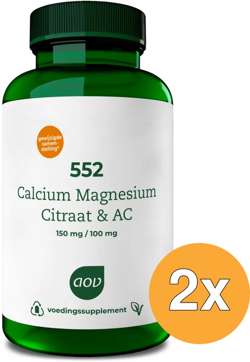 2x AOV 552 Calcium & magnesium AC (60 tabletten)