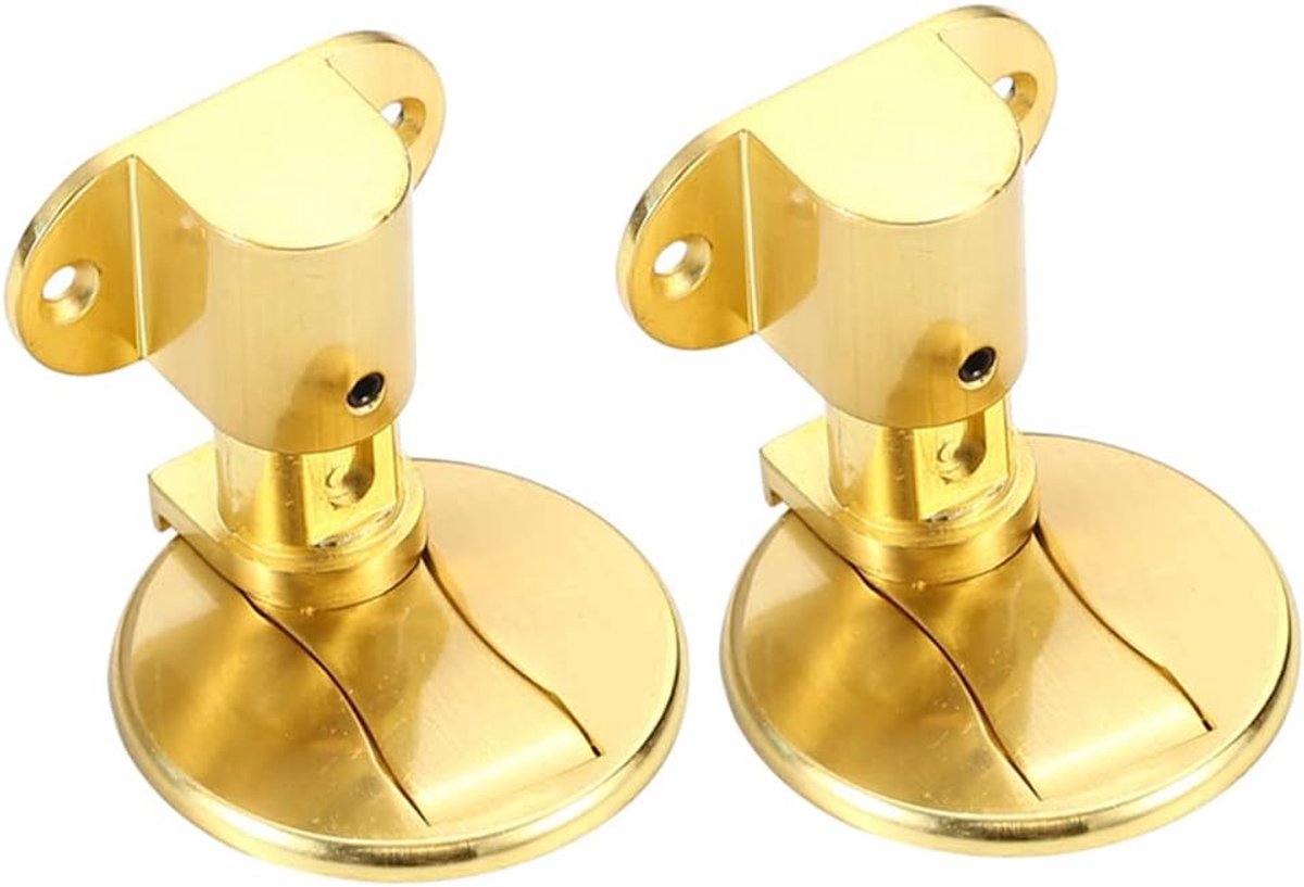 Deurstopper - Magnetische stop - Deuren beschermen - Verstelbaar ontwerp - 2 stuks - Goudkleurig
