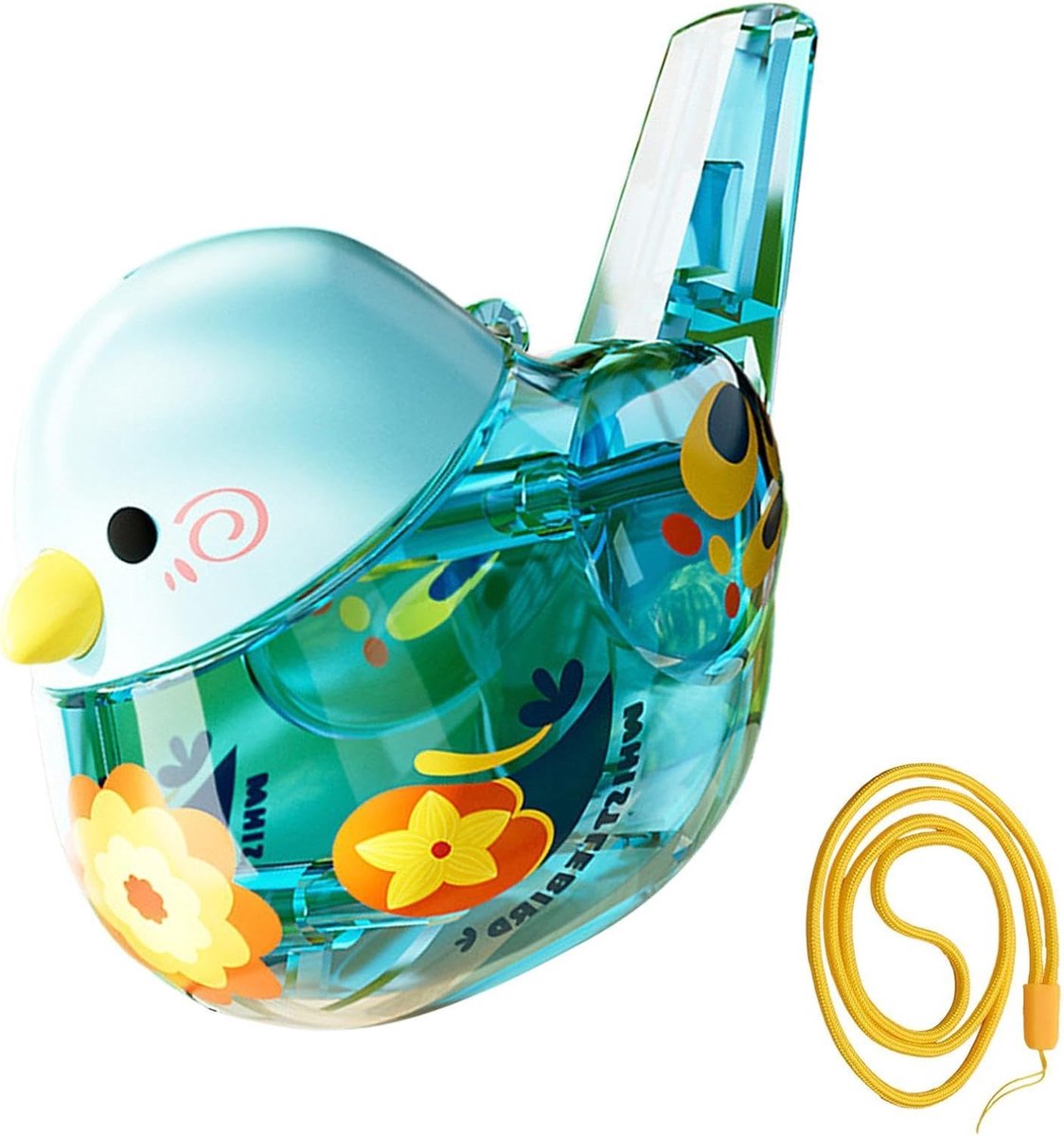 Vogelfluitje Voor Kinderen - Vogelroep Speeltje - Interactief Spel - Aanpasbare Toon - 12 x 6.5 cm - Blauw