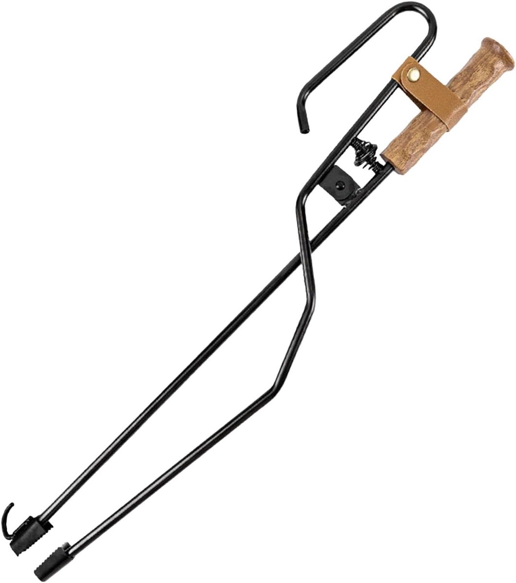 Houten tang - Kampvuurtang - Brandhout Verzamelen - Geïntegreerde Ventilator - 50.5 cm Lengte - Zwart