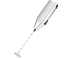 Elektrische Eierklopper - Melkopschuimer Mixer - Dranken Koken - Roestvrijstalen Kop - 7.9 Inch - Zilver