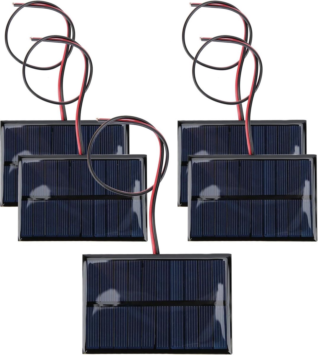 Zonnepaneel Module - Zonnecellen Set - Doe-het-zelf Energie - Prestatie Bij Weinig Licht - 5 Stuks 60x90mm - Blauw