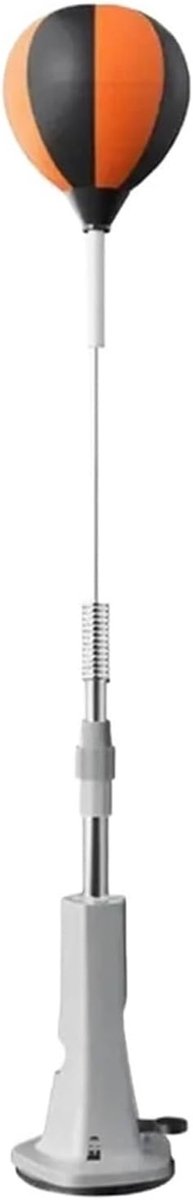 Boksbal Set - Reflexbal Standaard - Fitness Training - Verstelbare Hoogte - 140 cm - Zwart