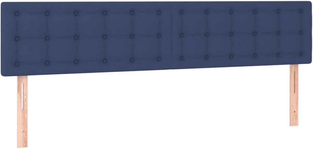 Hoofdbord met LED - Bedpaneel - Bedombouw - Verstelbare hoogte - 180x5x78/88 cm - Blauw