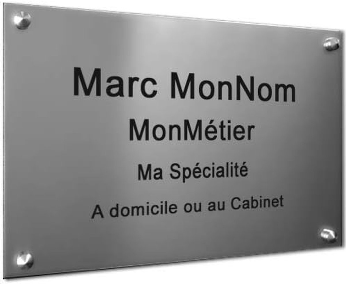 Gravureplaat Aluminium - Naambordje Bedrukken - Professioneel Gebruik - Anodized Aluminium - 30 x 20 cm - Naturel