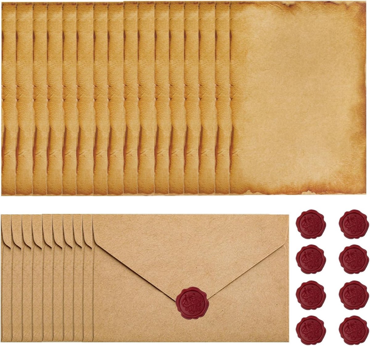 Vintage Briefpapier Set voor Uitnodigingen en Trouwringen - Klassiek Ontwerp en Papeterie voor Creatieve Projecten