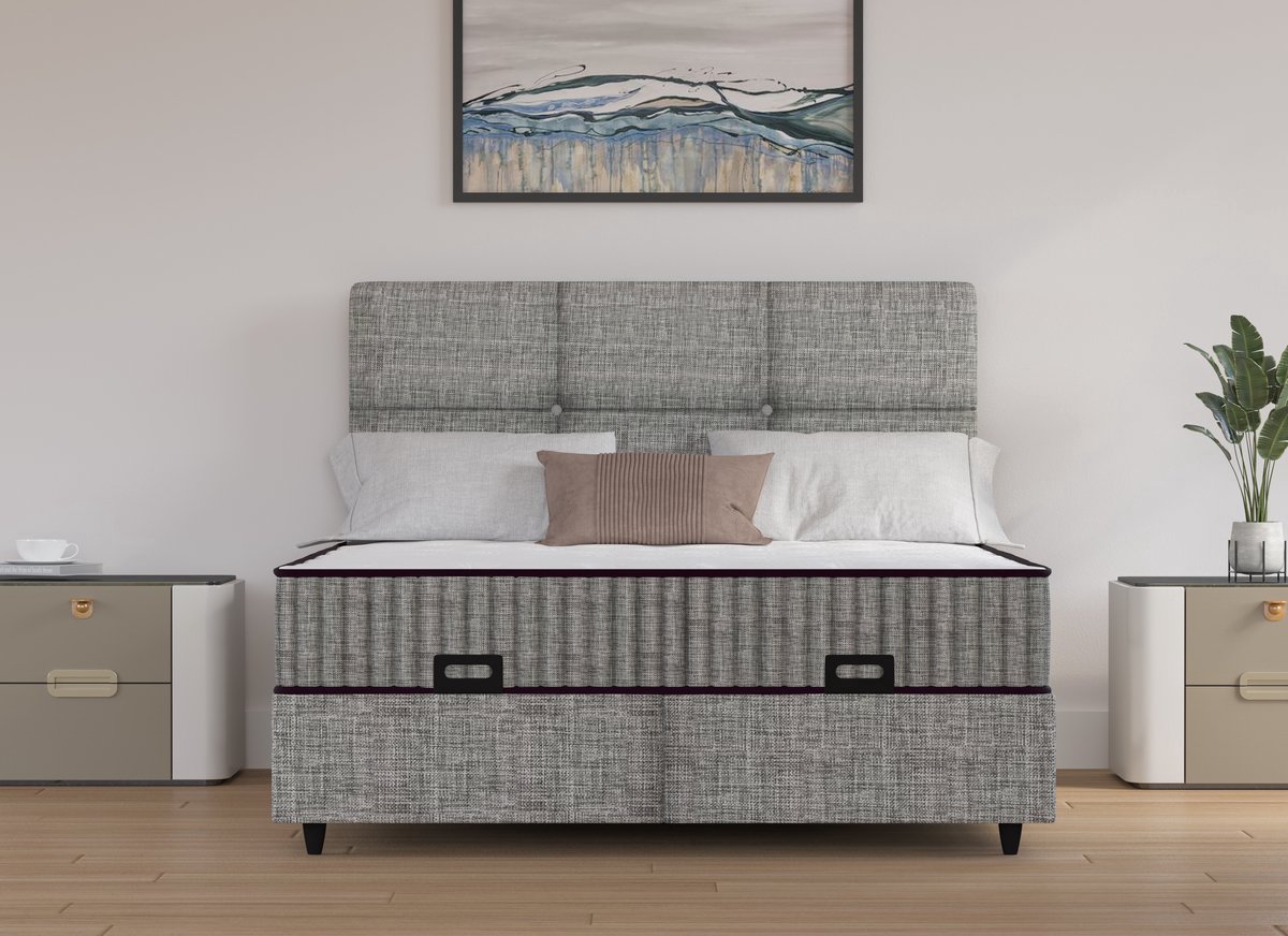 Sleepplaza Princess Opbergbed 180x200 met Pocketvering Grijs