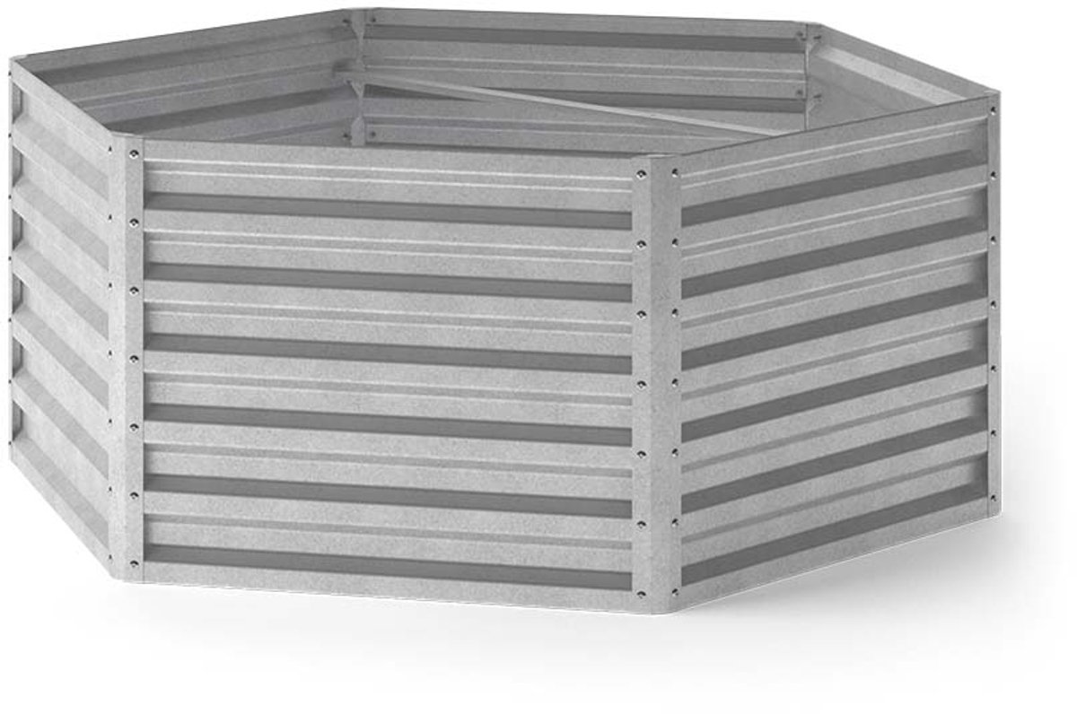 Vicco Composteerbak Garten, Zilver, 148.5 x 129 cm