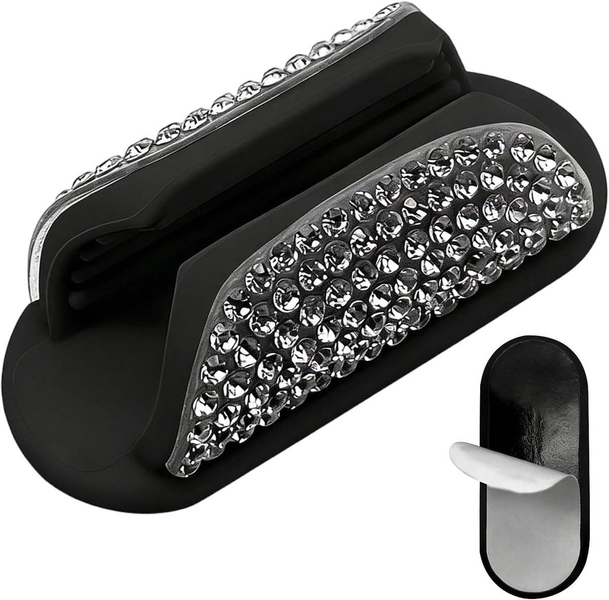 Lippenbalsem Houder Auto - Lipstick Organizer - Auto Organisatie - Antislip Siliconen - 10 x 8 x 2 cm - Zwart