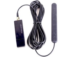 DAB Radio Adapter - Digitale Tuner Ontvanger - Auto Audio - Voor Android Systemen - 3m Antennekabel - Zwart